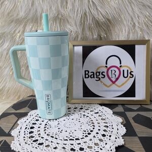 BRUMATE ERA 30 OZ LEAKPROOF TUMBLER LIMITED EDITION SEAFOAM CHECK RARE HTF